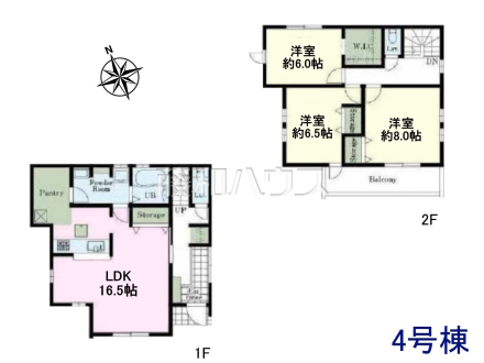 4号棟　間取図　【八王子市大和田町３丁目】
