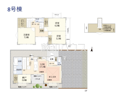 8号棟　間取図　【小平市小川町１丁目】