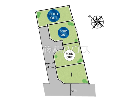 全体区画図　【日野市日野本町６丁目】
周辺環境はもちろん、日当たりや設備仕様など、実際に行ってみないと分からないことも多くございます。営業担当がご案内いたしますので、お気軽にお問い合わせください。
