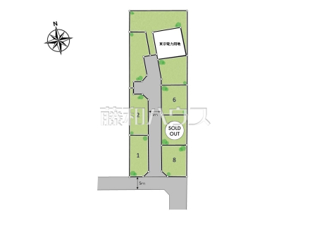全体区画図　【立川市若葉町２丁目】 物件の事、諸費用の事など、小さな疑問もお気軽にご連絡・ご相談下さい。 