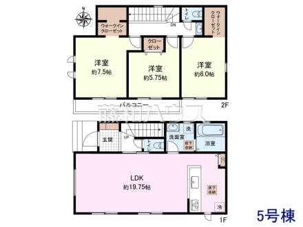 5号棟　間取図　【小平市小川町２丁目】