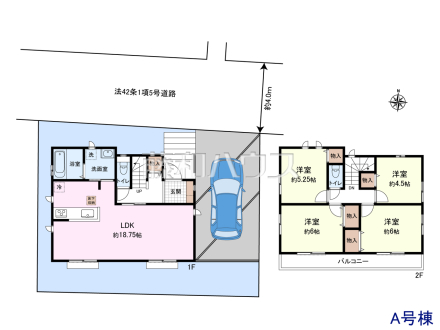 リビング18帖超の大型４KDKが誕生します。
間取図　【清瀬市中里３丁目】