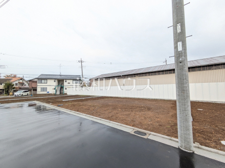 2号地　接道状況および現場風景　【立川市砂川町４丁目】／撮影日2025/11/25