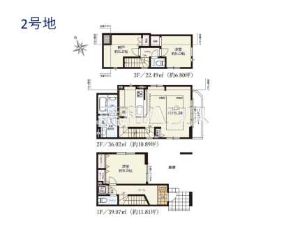 2号棟　間取図　【立川市錦町２丁目】