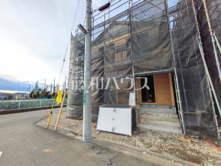 ≪3号棟　外観≫主寝室は南面に面した7.5帖の陽だまりスペースでご用意♪【府中市日新町４丁目】／撮影日2025/12/26