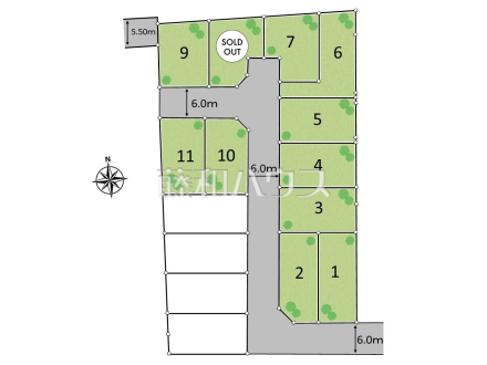 全体区画図　【国分寺市北町４丁目】