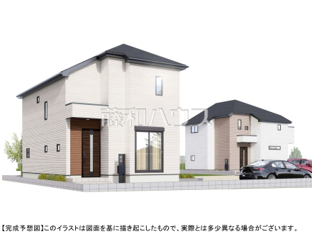 ≪完成予想図（外観）≫建物のプレゼンをさせていただきますので、実際の完成イメージを思い描いていただくことができます。お気軽にお問合せ下さい。　【府中市多磨町２丁目】