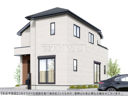 ≪4号棟　完成予想図（外観）≫建物のプレゼンをさせていただきますので、実際の完成イメージを思い描いていただくことができます。お気軽にお問合せ下さい。【府中市多磨町２丁目】