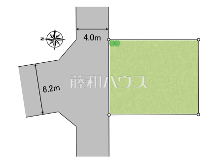前面道路はT字路になっているので、解放感が良好です。
区画図　【所沢市大字北秋津】