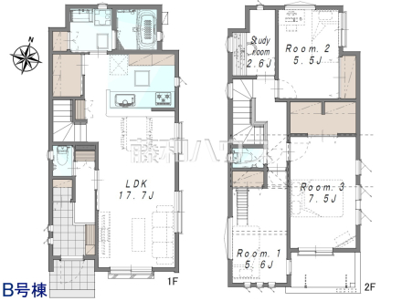 B号棟　間取図　【八王子市緑町】ぜひ実物をご覧いただきたく思います。喜んでご案内いたしますのでお気軽にお問合せ下さい。