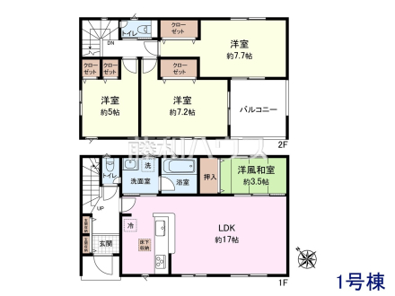1号棟　間取図　【春日井市岩成台９丁目】