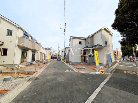 接道状況および現場風景　【府中市日新町３丁目】／撮影日2026/02/20