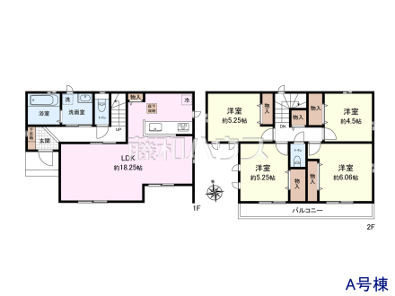 ≪A号棟　間取図≫南向きバルコニーは洗濯物もよく乾きます♪　【府中市日新町３丁目】