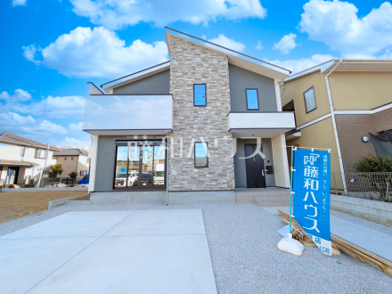 1号棟　外観　【日野市万願寺６丁目】
堂々完成、いつでもご内覧いただけます！ぜひ実物をご覧いただきたく思います。喜んでご案内いたしますのでお気軽にお問合せ下さい。　／撮影日2026/02/19