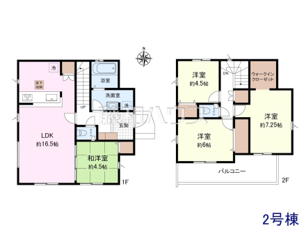 2号棟　間取図　【新座市石神２丁目】