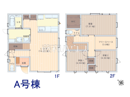 A号棟　間取図　【与那原町字与那原】