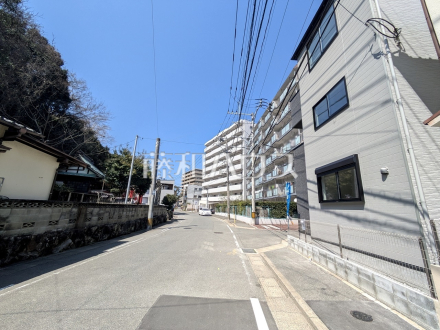 接道状況および現場風景　【福岡市中央区港３丁目】／撮影日2026/03/23