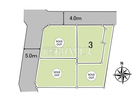 全体区画図　【三鷹市上連雀８丁目】