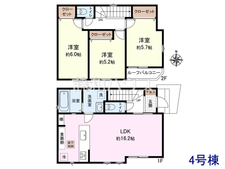 4号棟　間取図　【三鷹市上連雀８丁目】
