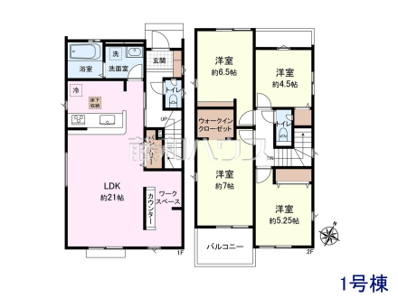 1号棟　間取図　【東村山市恩多町１丁目】