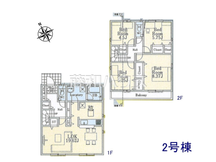 2号棟　間取図　【練馬区大泉町３丁目】