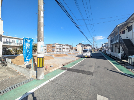 接道状況および現場風景　
住まいの事なら地元で豊富な実績を誇る、地域密着の藤和ハウスへお任せ下さい！【日野市落川】／撮影日2026/01/30