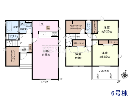 6号棟　間取図　【新座市池田４丁目】