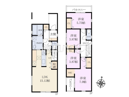 間取図　【小平市学園東町１丁目】 見学はしたいけど、なかなか時間が取れない・・・そんな方に出勤前や仕事終わりにマイホームを見学できるサポートをいたします。 