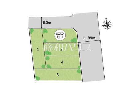 全体区画図【春日井市如意申町第2 全5棟】