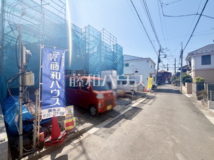 接道状況および現場風景　【狛江市岩戸南３丁目】／撮影日2026/03/21