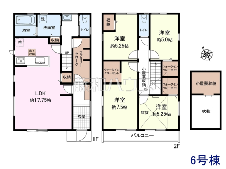 6号棟　間取図　【東村山市久米川町２丁目】
