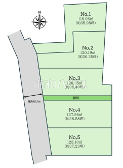 ≪区画図≫全区画30坪以上！建築条件なし【東久留米市前沢１丁目】物件より15分圏内・学校・スーパー揃う好住環境♪