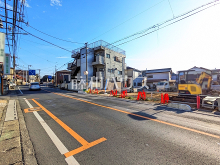 接道状況および現場風景　【朝霞市膝折町２丁目】／撮影日2026/02/06