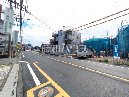 接道状況および現場風景　【朝霞市膝折町２丁目】／撮影日2026/04/02