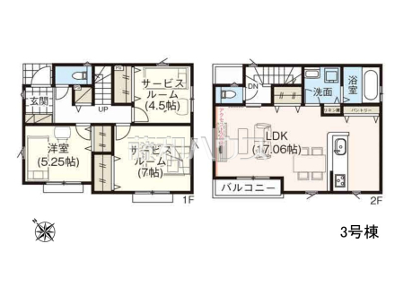 3号棟　間取図　【朝霞市膝折町２丁目】／撮影日2026/02/14