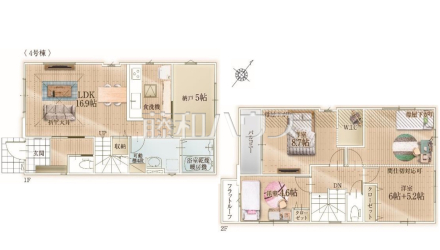 4号棟　間取図　【福岡市東区若宮４丁目】