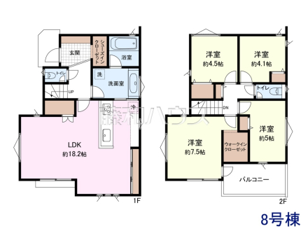 8号棟　間取図　【国立市東３丁目】