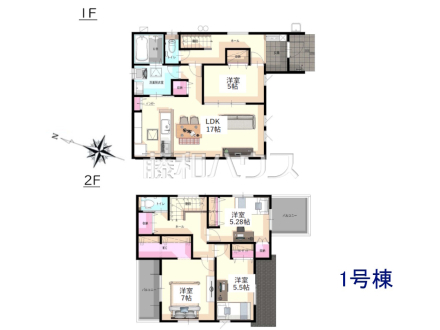 1号棟　間取図　【春日市須玖南５丁目】