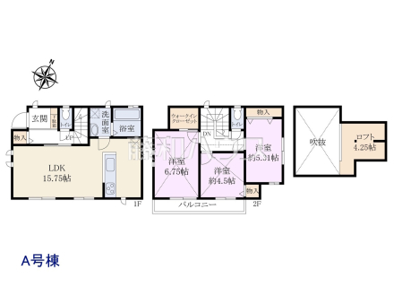 A号棟　間取図　【西東京市泉町６丁目】