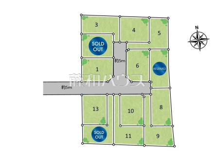 全体区画図　【立川市砂川町８丁目】