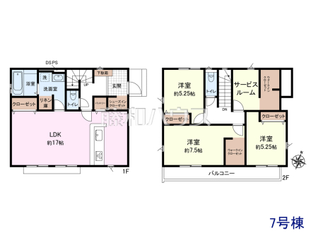 建物価格1500万円＋土地価格1990万円＝3490万円　
[参考プラン] 
建物価格：1,500万円（税込）　建物面積：98.95m&sup2;