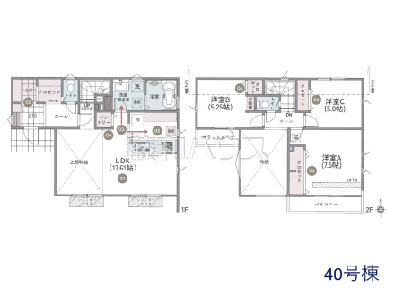 40号棟　間取図　【武蔵村山市大南１丁目】