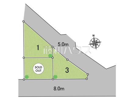 全体区画図　【清瀬市竹丘２丁目】