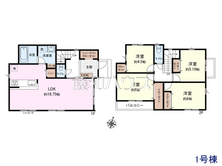1号棟　間取図【清瀬市竹丘３丁目】 周辺環境はもちろん、日当たりや設備仕様など、実際に行ってみないと分からないことも多くございます。営業担当がご案内いたしますので、お気軽にお問い合わせください。