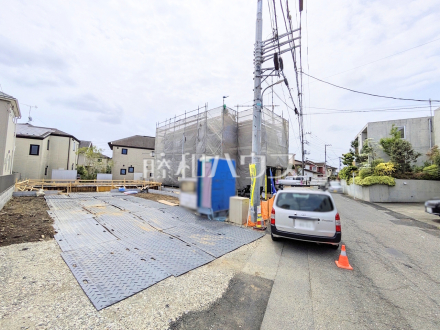 接道状況および現場風景　【調布市染地２丁目】／撮影日2026/04/13