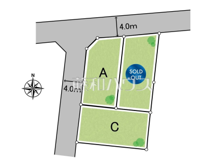 全体区画図　【八王子市平岡町】