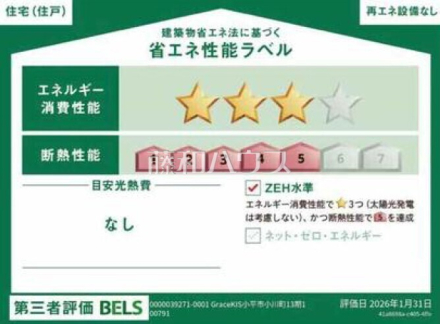 1号棟　省エネ性能ラベル　【小平市小川町１丁目】　
