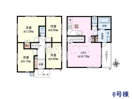 6号棟　間取図　【練馬区南田中１丁目】