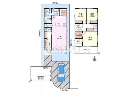 【C号地プラン例】建物価格2,731万円＋土地価格3,890万円＝総額6,621万円　
[参考プラン] 
建物価格：2,731万円（税込）　建物面積：102.06m&sup2;