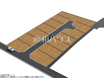 造成完了予想図　【調布市若葉町２丁目】
ご家族の夢を思いのままにかなえるため、自由設計プランを採用。ご家族お一人お一人にマッチした、世界に一つだけのオリジナル住宅を実現してみませんか？